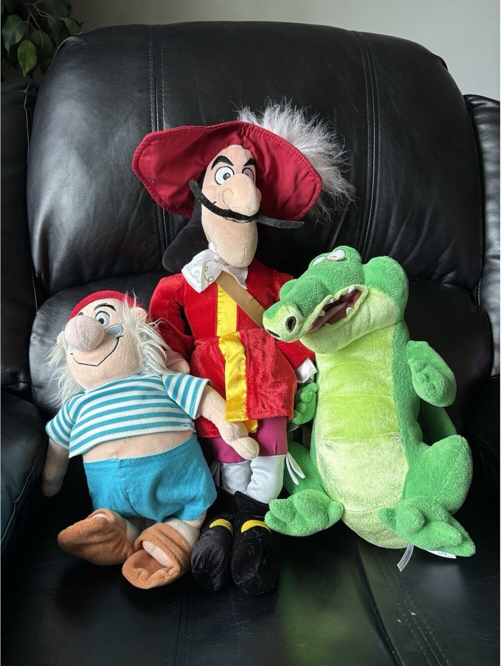 Authentic Disney Store Plush Captain Hook Tick  Tock And Mr. Smee